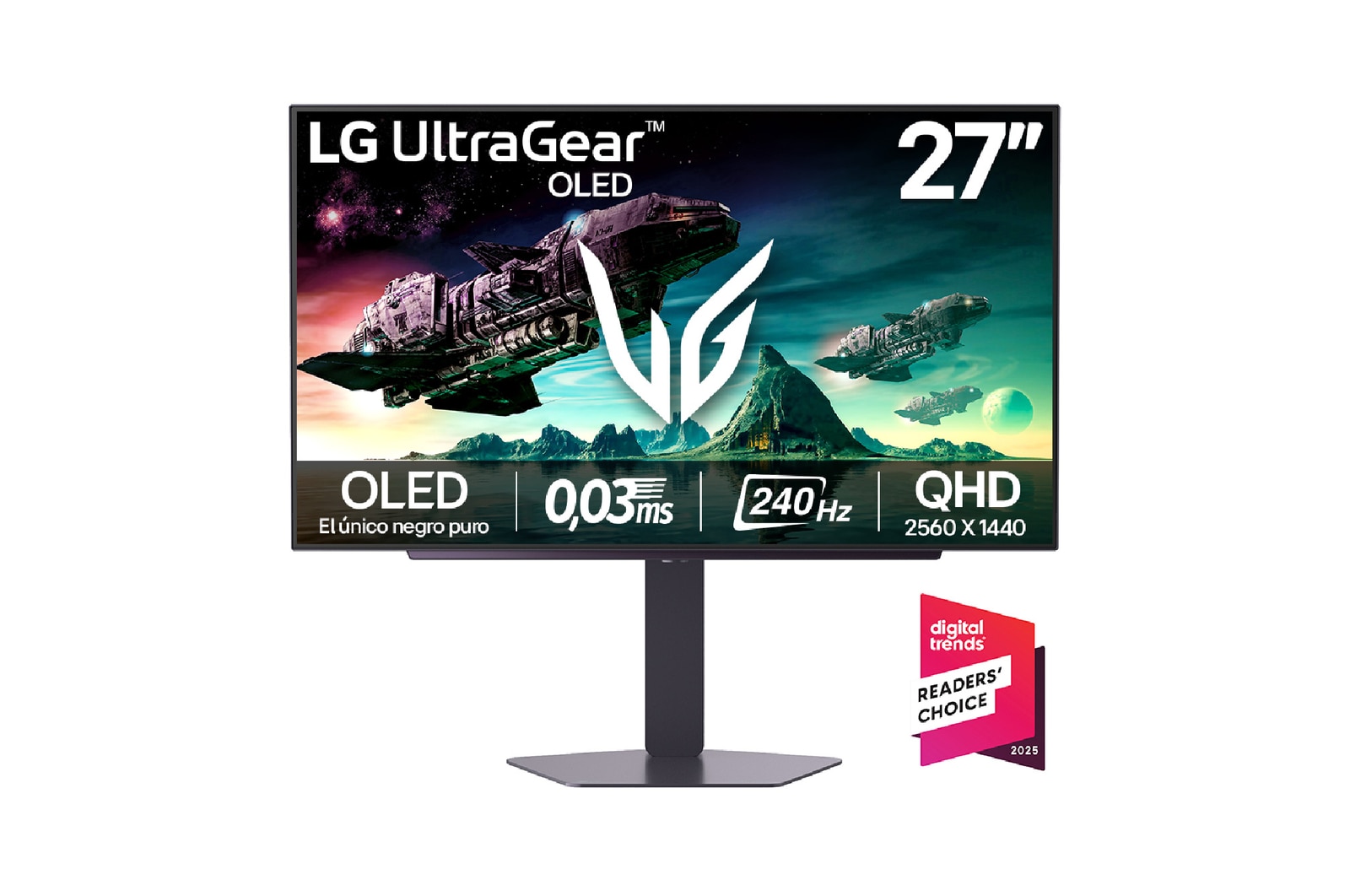 Imagen Frontal Monitor LG UltraGear  27GX704A-B